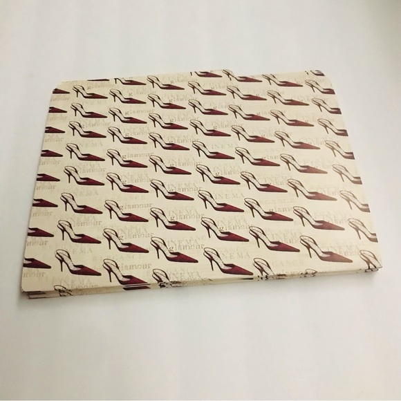 New 8 Matching Files “Glamour” High Heel Shoes” Brown and Cream Folders - Picture 12 of 16